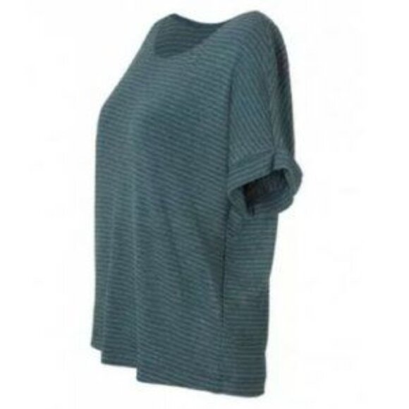 CAbi #4008 Groove Tee in Teal Stripe - Picture 9 of 14